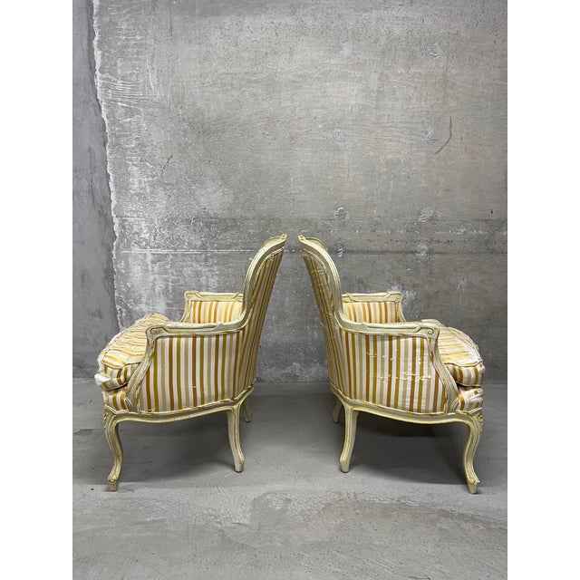 Vintage Set of French Provincial Style Armchairs For Sale - Image 9 of 15