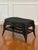 French French Small Wicker Woven Coffee Table in Black With Lower Rattan Shelf, C. 1970 For Sale - Image 3 of 16