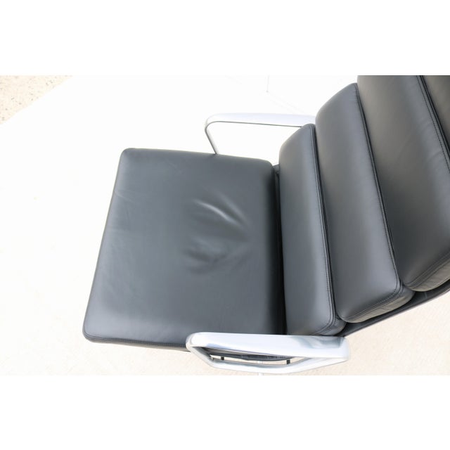 Mid-Century Modern Herman Miller Eames Soft Pad Lounge Chair in Black Leather For Sale - Image 14 of 18
