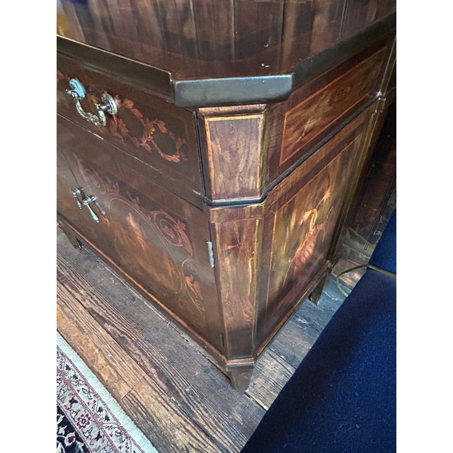 Neoclassical Marquetry Style Neoclassical Cabinet Console For Sale - Image 3 of 12