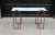 White Vintage Art Deco Modern Skyscraper Iron & Carrera Marble Console Table For Sale - Image 8 of 8