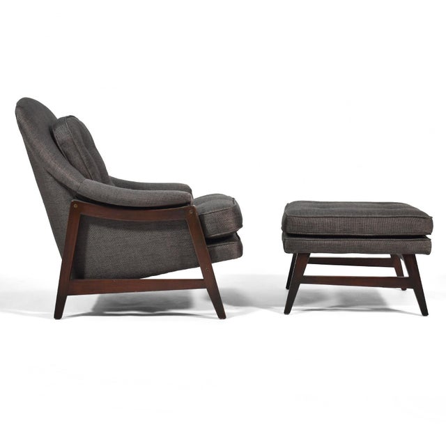 Mid-Century Modern Edward Wormley Model 5701 Lounge Chair & Ottoman For Sale - Image 3 of 8