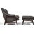 Mid-Century Modern Edward Wormley Model 5701 Lounge Chair & Ottoman For Sale - Image 3 of 8