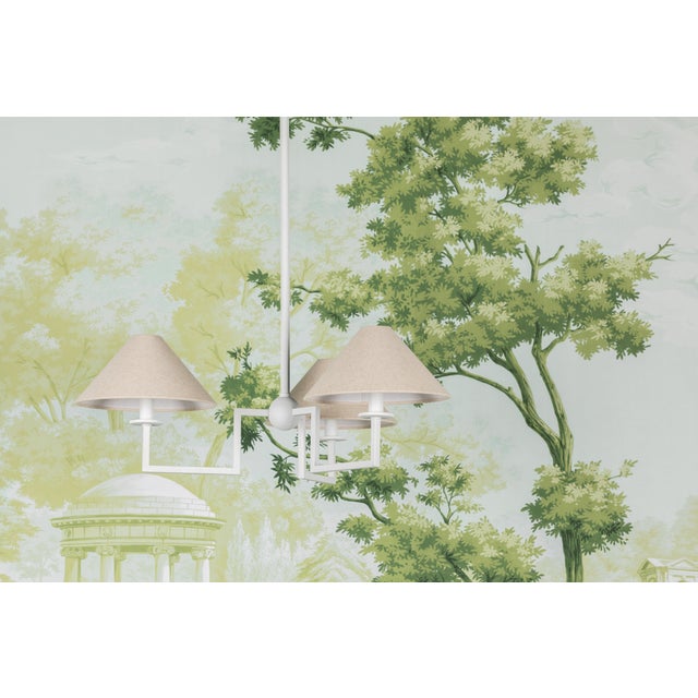 Mitzi Mitzi Gladwyne 29.5 in. 3 Light Chandelier in Texture White Finish For Sale - Image 4 of 7
