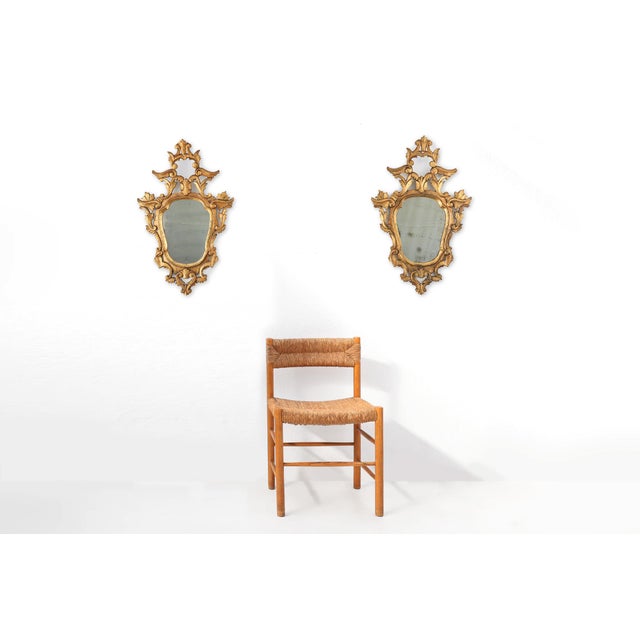 Rococo Venetian Giltwood Mirrors, Italy, 1850s, Set of 2 For Sale - Image 4 of 11
