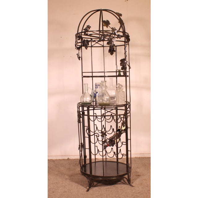 Wrought Iron Bar with Bunches of Grapes, 1970s For Sale - Image 9 of 15