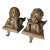 Cherub Stocking Hangers With Bronzed Metal Body For Sale