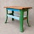 Metal Vintage Industrial Pine Workbench with Cast Iron Base For Sale - Image 7 of 7