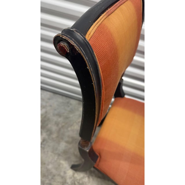 Set of 6 Regency Style Dining Chairs – Rich Ebonized Frames With Rope-Twist Detailing For Sale - Image 12 of 13