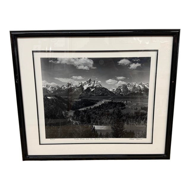 Robert Morris Snake River and the Grand Tetons Near Jackson, Wyoming B/W Limited Photography, Certificate For Sale