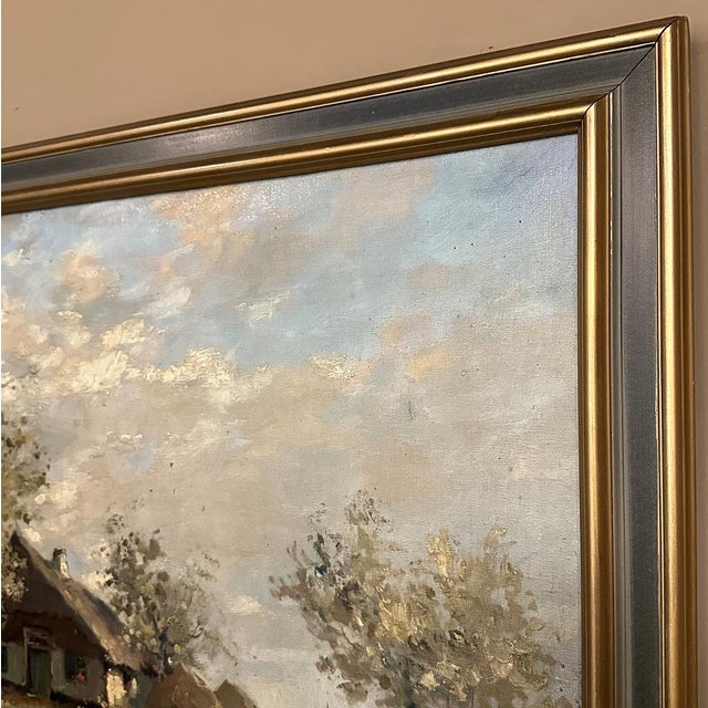 Antique Framed Oil Painting on Canvas by Henri J. Pauwels (1903-1983) For Sale - Image 12 of 18
