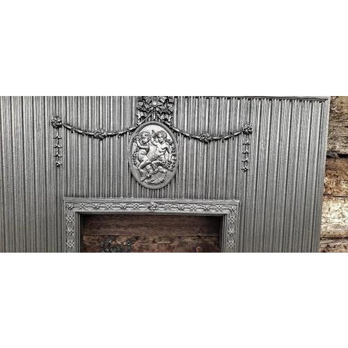 Antique Cast Iron Georgian Fireplace Insert For Sale - Image 11 of 17
