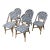 Serena & Lily Riviera Rattan Dining Side Chairs, Set of Five For Sale