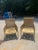 Wood 1960s Vintage Gold Bamboo Caned Chairs - a Pair For Sale - Image 7 of 7