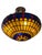 Vintage Colorful French Stained Glass Bowl/ Pendant Light Fixture For Sale - Image 9 of 18