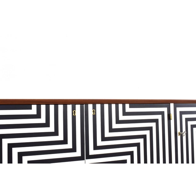 Mid-Century Modern Op-Art Hand-Painted Sideboard from Sven Andersen Møbelfabrik, 1960s For Sale - Image 15 of 18