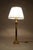 Metal Tall Neoclassical Brass Table Lamp with Fluted Column and Pleated White Shade, 1960s For Sale - Image 7 of 11