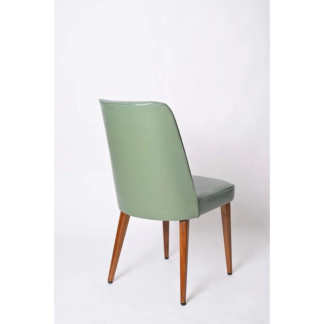 Green Green Leather Dining Chair attributed to Anonima Castelli, Italy, 1950s For Sale - Image 8 of 13