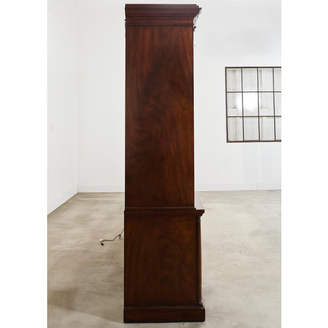 Ralph Lauren Noble Estate Mahogany Breakfront Bookcase Cabinet For Sale - Image 13 of 18