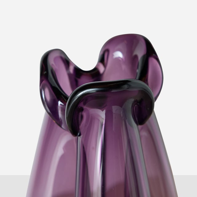 Glass Treflojet Glass Vase by Per Lütken for Holmegaard For Sale - Image 7 of 9