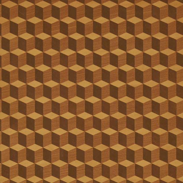 Contemporary Sample - Schumacher Legno Wallpaper in Maple For Sale - Image 3 of 3