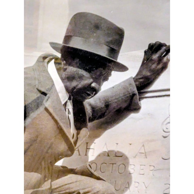 1980s "Thomas A. Dorsey at Mahalia Jackson's Tomb" by Renowned Photographer Michael P. Smith For Sale - Image 12 of 12