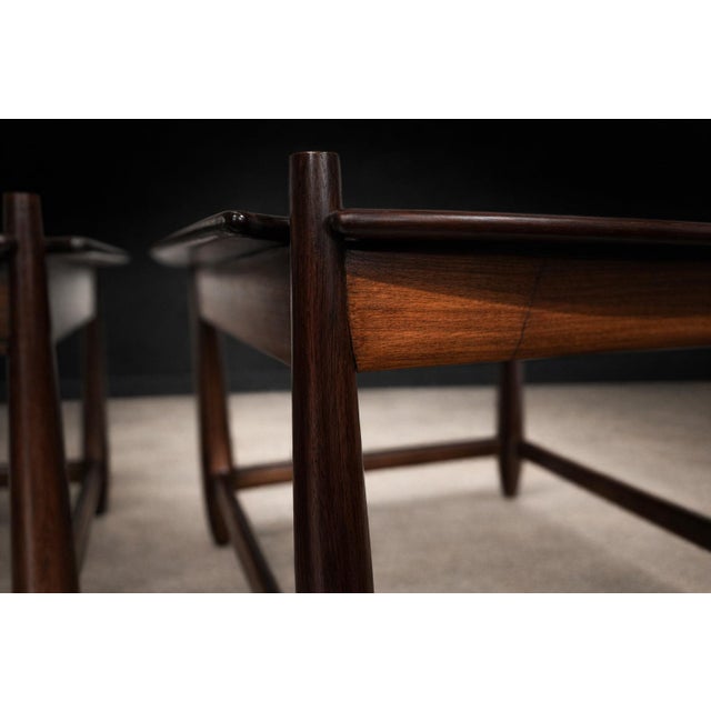 Mid-Century Modern “Arimelo” Side Tables in Brazilian Rosewood, Sergio Rodrigues, 1958 - Lot 596A For Sale - Image 3 of 15