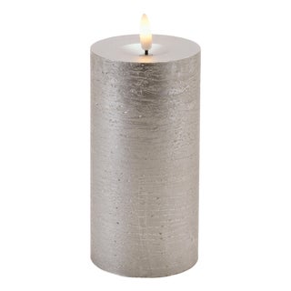 Metallic FIA Wick LED Candle (Set of 2) For Sale