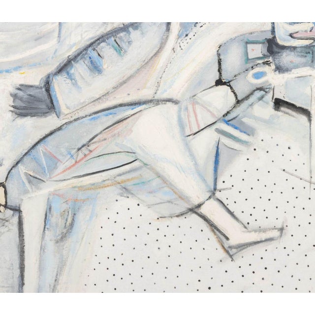 Mid 20th Century Agudelo Abstract Figural Composition Oil on Canvas For Sale In New York - Image 6 of 11
