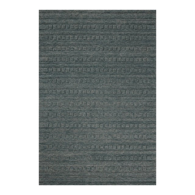 Chris Loves Julia x Loloi Bradley Teal 9'-3" x 13' Area Rug For Sale