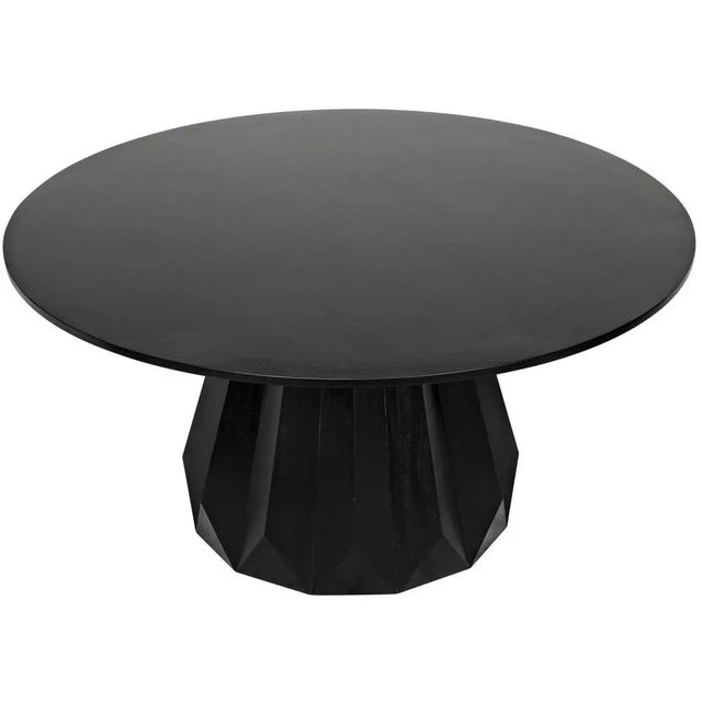NOIR Brosche Dining Table, Hand Rubbed Black For Sale In Los Angeles - Image 6 of 8