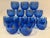 Hazel-Atlas Vintage Hazel Atlas Light Royal Cobalt Blue Cocktail Glasses With Sailboat Roly Poly - Set of 18 For Sale - Image 4 of 7
