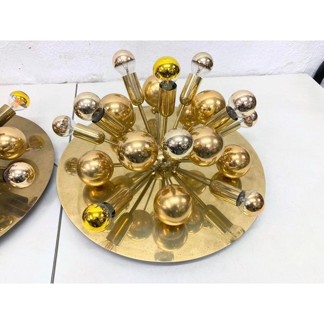 Space Age Sputnik Wall Lamps in Brass from Cosack Leuchten, 1960s, Set of 2 For Sale - Image 6 of 11