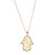 Contemporary Spiral Design Hamsa Gold & Diamond Necklace For Sale - Image 3 of 7