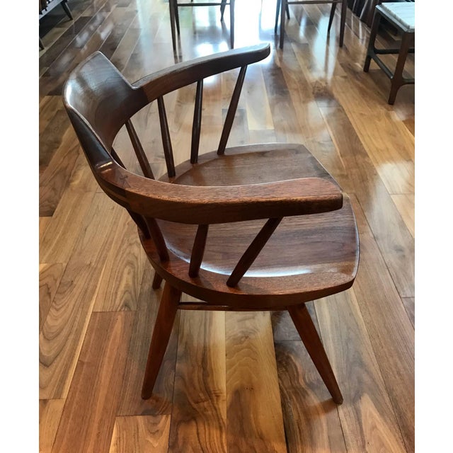 Set of Four Captain Chairs by George Nakashima For Sale In Atlanta - Image 6 of 17