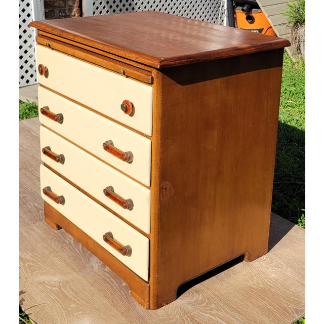 Wood 1940s Maple 4-Drawer Nightstand by Templeton Furniture For Sale - Image 7 of 10
