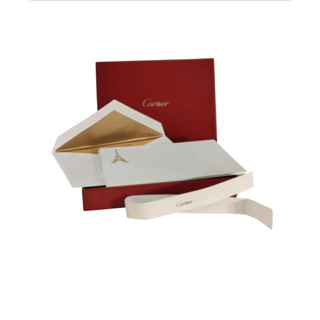 Cartier Luxury Eiffel Tower Embossed Stationery For Sale - Image 11 of 12