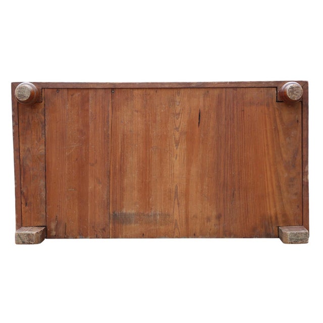 Wood Large Antique Pitch Pine Wellington Chest of 7 Drawers, 1900s For Sale - Image 7 of 11