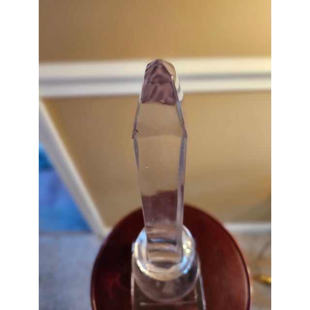 Mid 20th Century Mid Century Crystal Obelisk For Sale - Image 5 of 7