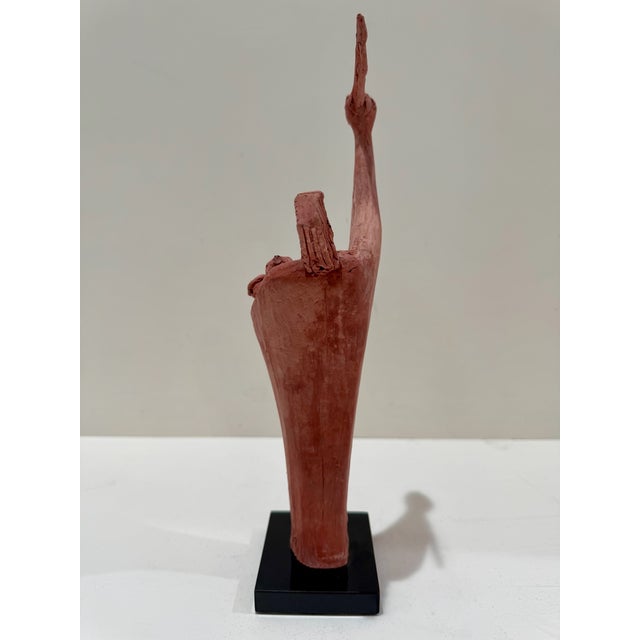 1960s Larry Mohr Terracotta Modern Abstract Figurative Sculpture Signed From Artist Estate For Sale - Image 4 of 9
