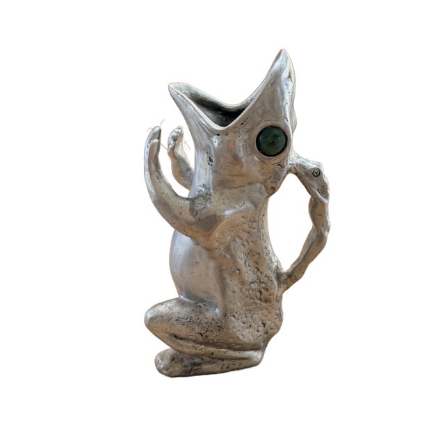 A wonderfully whimsical and collectible frog-form pitcher by the iconic San Francisco designer Arthur Court. Cast in...