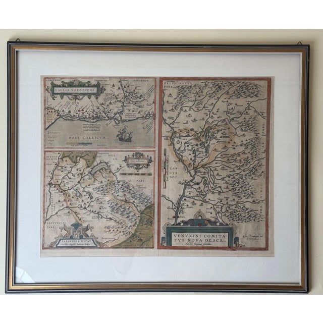 Hand-Colored Atlas Map of Gallia Narbonensis by Abraham Ortelius, 1600 For Sale - Image 14 of 18