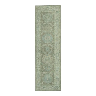 Turkish Oushak Rug 2'7" x 8'7" #19324 For Sale