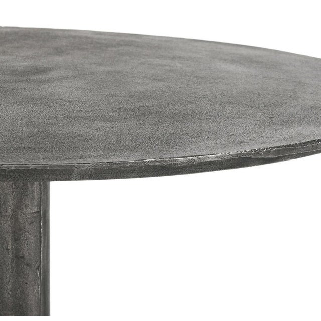 Gunmetal Round Dining Table 48" For Sale - Image 10 of 11