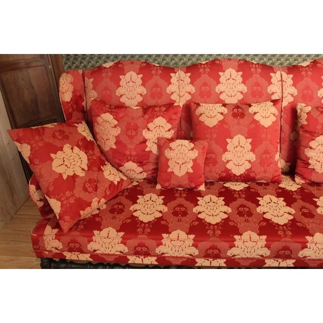Wood Louis XIII Castle Sofa, 1930s For Sale - Image 7 of 13