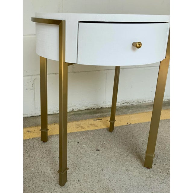 Modern Villa & House Modern White and Gold Bodrum Side Table For Sale - Image 3 of 6