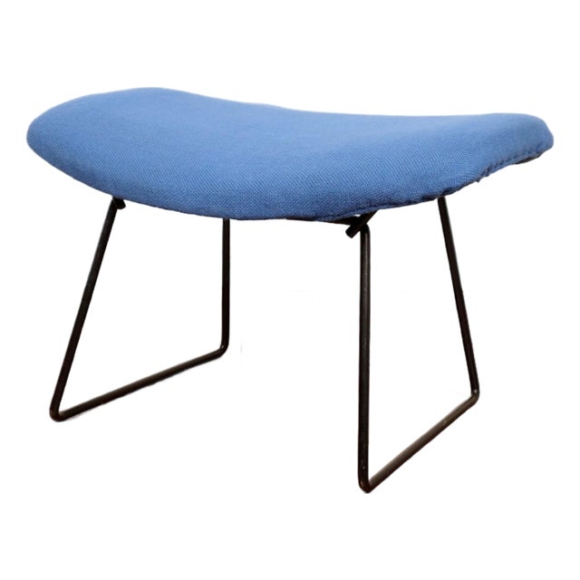 Mid Century Knoll Bird Ottoman Designed by Harry Bertoia Boucle Fabric Knoll Space Age Modern Retro 60's 50's Wire Frame For Sale