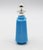 Circa 1920s Art Deco Octagonal French Blue Opaline Glass Snuff Bottle For Sale - Image 4 of 9
