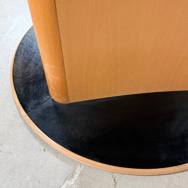 Japandi Postmodern DC06B Dining Table in Piano Black and Beech from Skovby, 1980s For Sale - Image 15 of 17