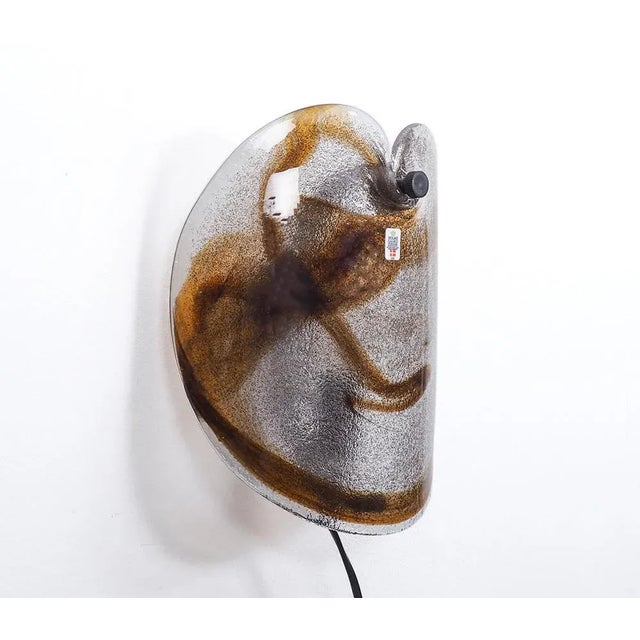 Glass Wall Lamp by Per Lütken for Holmegaard, 1970s For Sale - Image 3 of 8